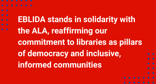 SHB steunt EBLIDA statement